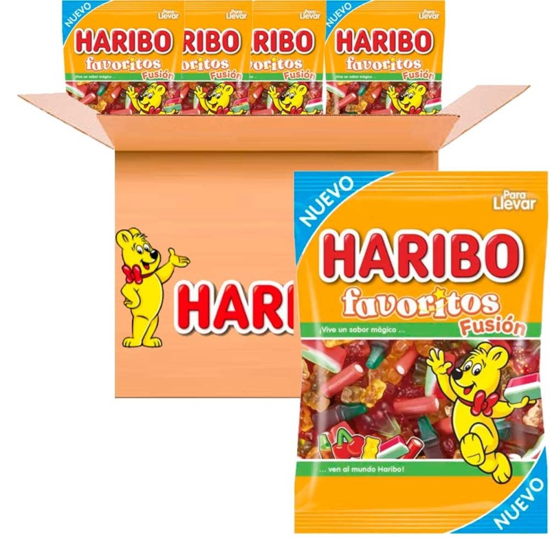 Favoritos Fusion de Haribo Caja de 18 ud x 90 gr de gominolas