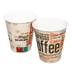 Vasos de Papel para Café 6/7 oz 165ml Diseño Coffee - 50 Unidades