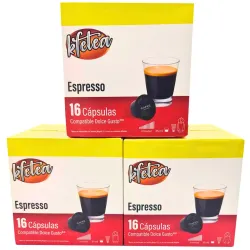 Espresso  Kfetea 3 cajas de 16 capsulas compatibles Dolce Gusto