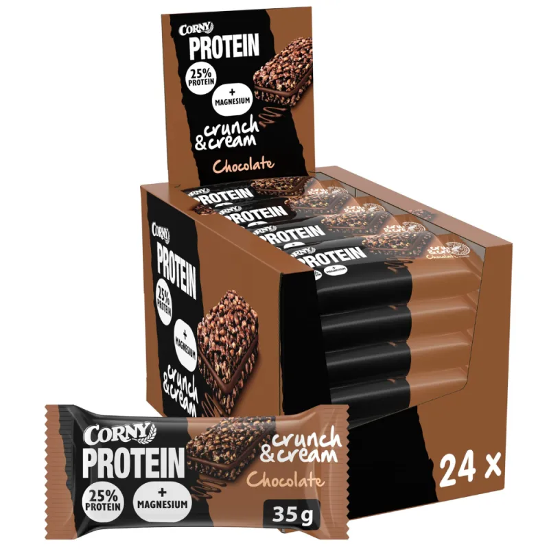 Corny Protein Chocolate - Barritas Crunch & Cream 24x35g