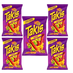 Compra Takis Queso Volcano Snaks Picantes 140g - 5 Bolsas