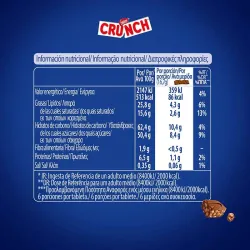 Valor energetico Nestlé Snack Crunch, 30 barritas de 33gr.