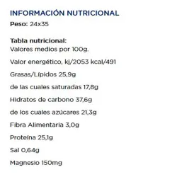 Valor energetico Corny Protein Chocolate - Barritas Crunch & Cream 24x35g