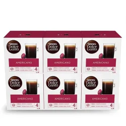 Café Americano 6 cajas de 16 cápsulas Dolce Gusto