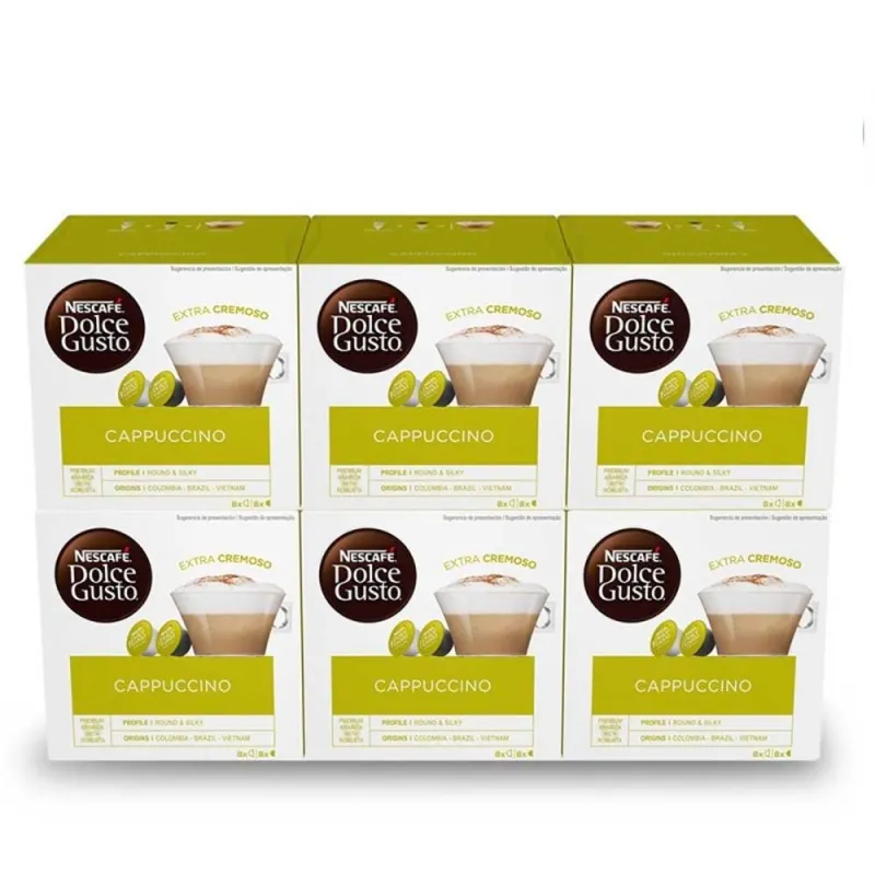 Cappuccino  6 cajas de 16 cápsulas Dolce Gusto