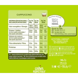 Valor energetico Cappuccino  6 cajas de 16 cápsulas Dolce Gusto