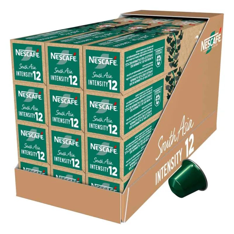 South Asia Espresso Nescafe 120 capsulas de Aluminio 12 tubos