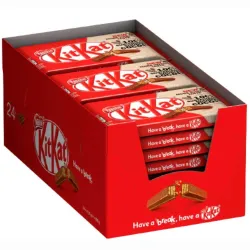 Kit Kat chocolatina en caja de 24 unidades de 41.5 gr.  producto Importación