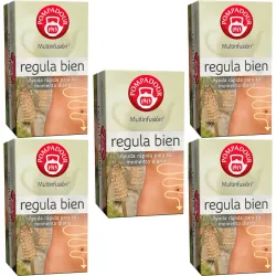 5 cajas de  Regula Bien Pompadour 20 infusiones 8412900401047