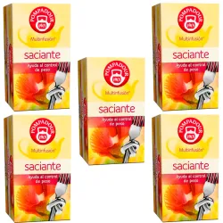 5 cajas de Saciante Pompadour 20 infusiones, ayuda al control del peso 8412900401245