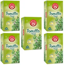 5 cajas de Tomillo (timonet) 20 infusiones Pompadour 8412900401153