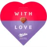 Milka Bombones de Chocolate con Leche de los Alpes en Forma de Corazón Rellenos con Crema de Avellana 165g