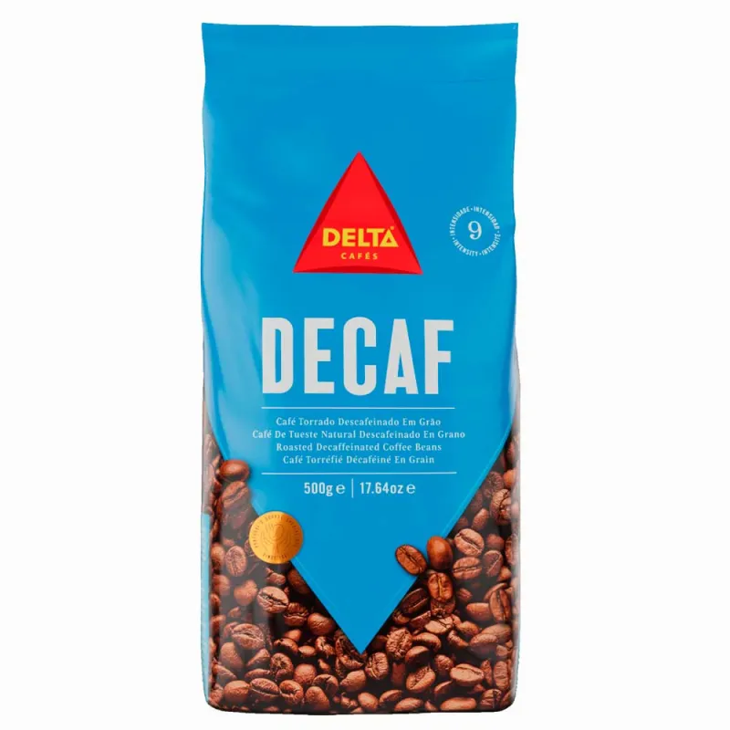 Descafeinado Natural café en grano Delta paquete de 500 gramos