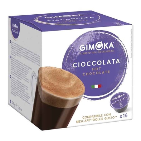 Chocolate Gimoka, 16 cápsulas compatibles con Dolce Gusto
