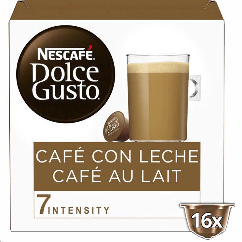 ⇒ Comprar Capsula cafe con leche nescafe dolce gusto 16 pz