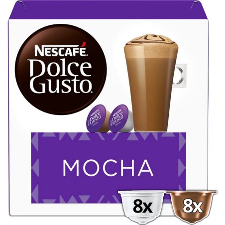 Mocha Dolce Gusto 8 cápsulas café y chocolate + 8 de leche